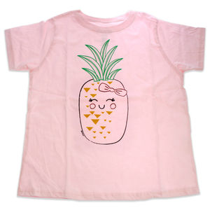 Girls Crew Tee - Blushing Pineapples - Balerina by DelSol-1 Pc
